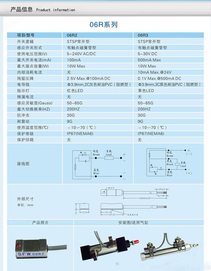 磁控开关CS1-U磁性传感器