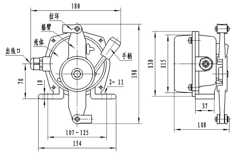 双向拉绳开关SBNLX-DLT/LED显示